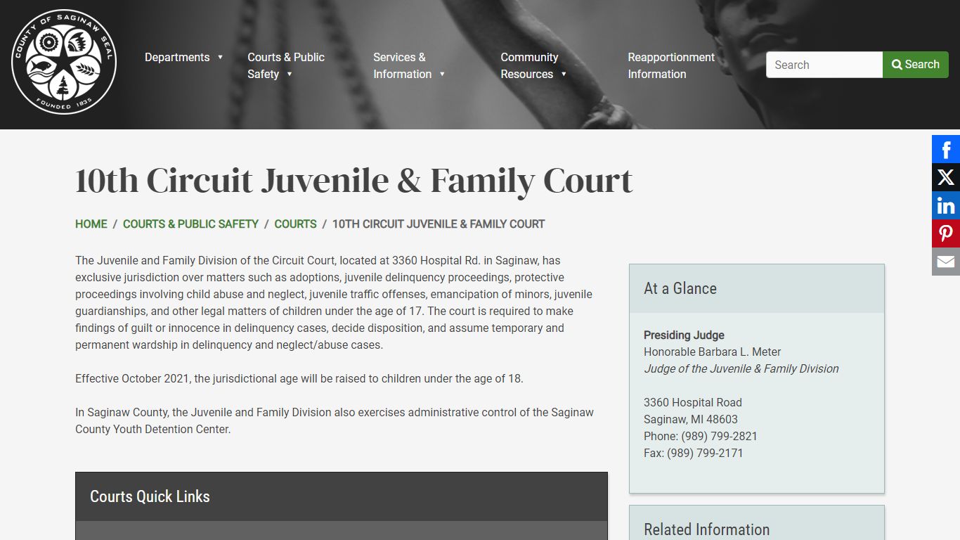10th Circuit Juvenile & Family Court | County of Saginaw, MI